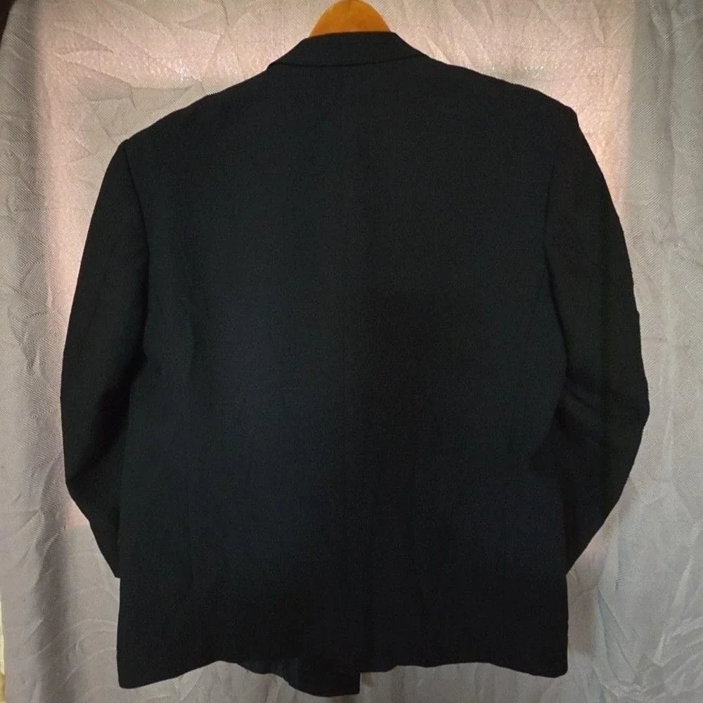 Dino Di Palma Blazer Mens 44S Black Double Breasted Formal Suit Jacket